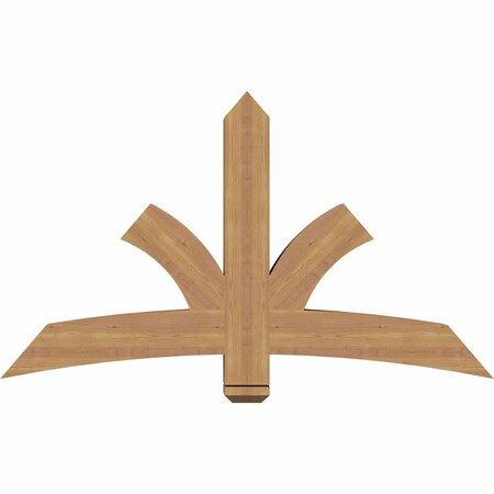 Ekena Millwork Davenport Timber Gable Bracket, Western Red Cedar, 60"W x 35"H x 5 1/2"D x 5 1/2"F, 14/12 Pitch GBW060X35X0606DAV00SWR
